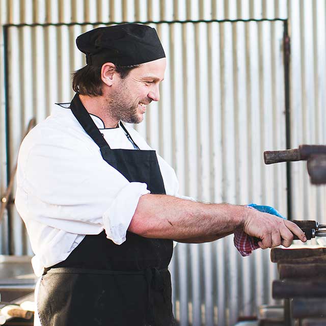 Brazilian BBQ Chef at work