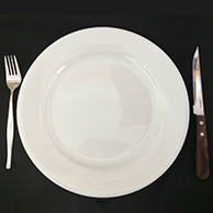 Porcelain Plates & Cutlery for Main Meal